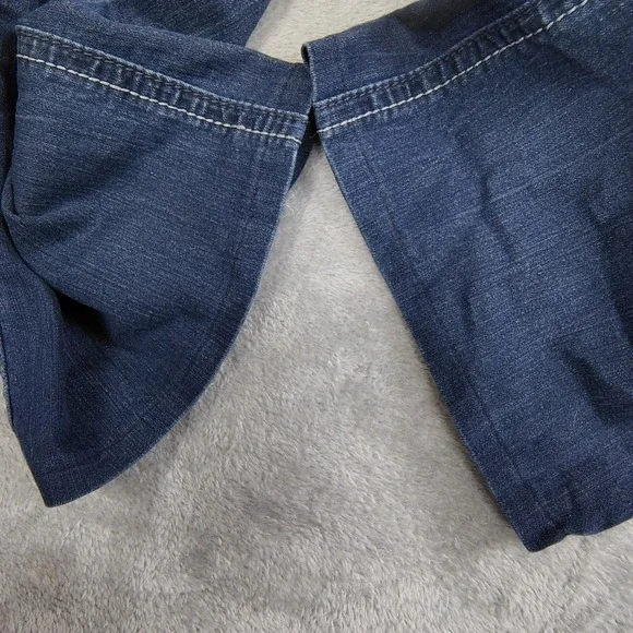 Maurices curvy womens Y2k embroidered bootcut jeans 14 stretch mid rise *HEMMED - Picture 7 of 11